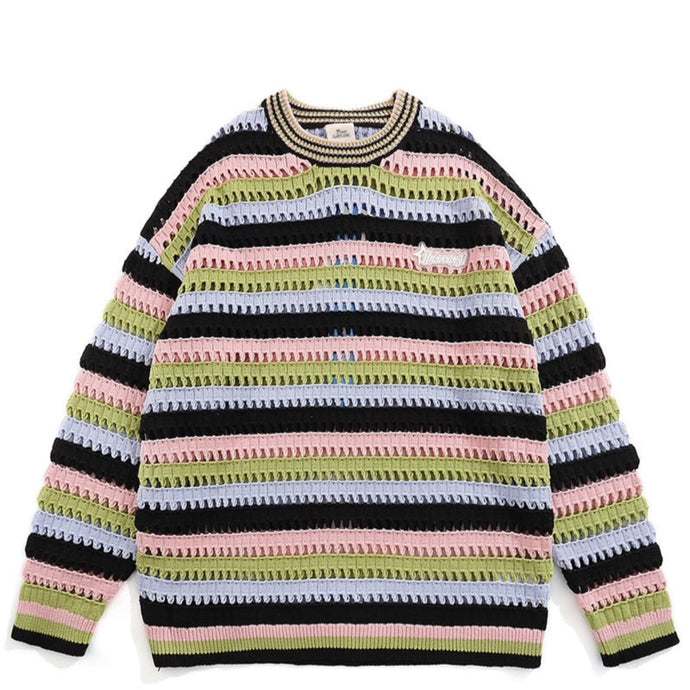 Pullover Striped Over