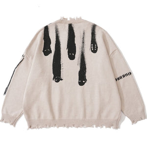 Pullover Ghost Print