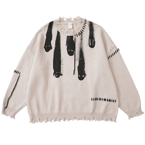 Pullover Ghost Print